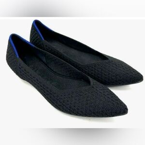 Rothy’s Women's The Point Size 9.5 US Black Slip On Ballet Flat Shoes